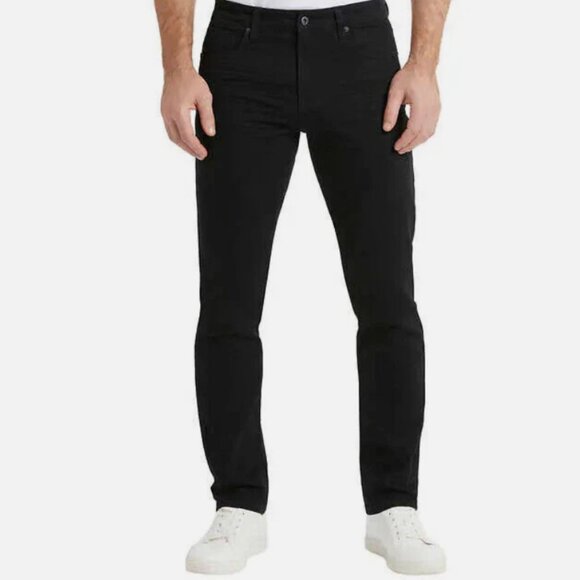 Kenneth Cole Men's Straight Fit Jeans Stretch Denim Black Size 34x34 - Picture 1 of 10